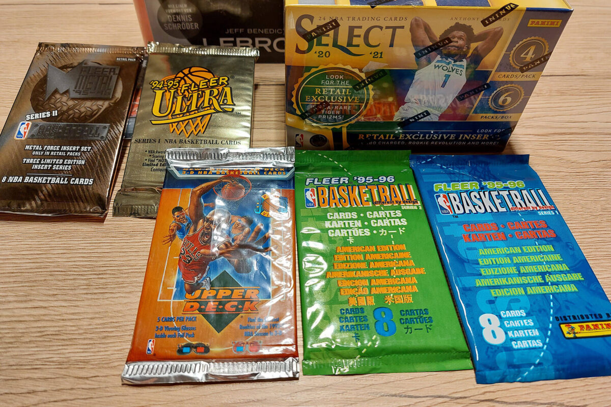 Basketball Sammelkarten Packs und Boxen