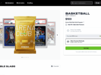 Website Arena Club mit den Slap Packs für Basketball