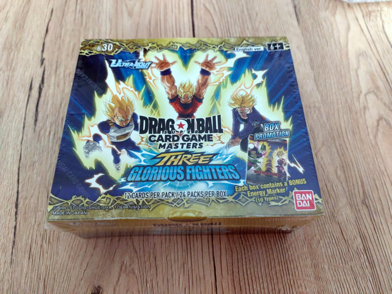 Foto eines Boosters des Dragon Ball TCG Masters